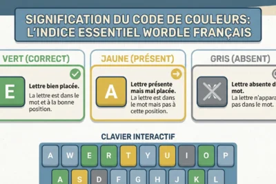 Signification du Code de Couleurs: L'Indice Essentiel wordle francais.